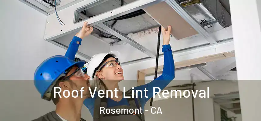 Roof Vent Lint Removal Rosemont - CA